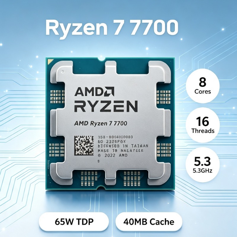 Amd Cpu Ryzen 7 - ซีพียูสำหรับเดสก์ท็อปเกมมิ่ง AM5 Slot AMD Ryzen 7