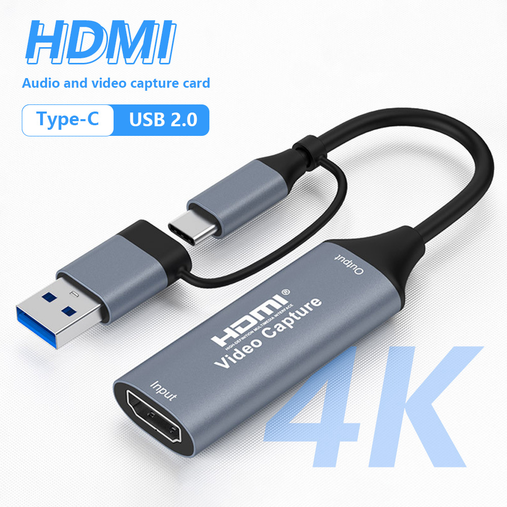 Usb C To Hdmi - การ์ดบันทึกวิดีโอ 4K 2 in 1 USB