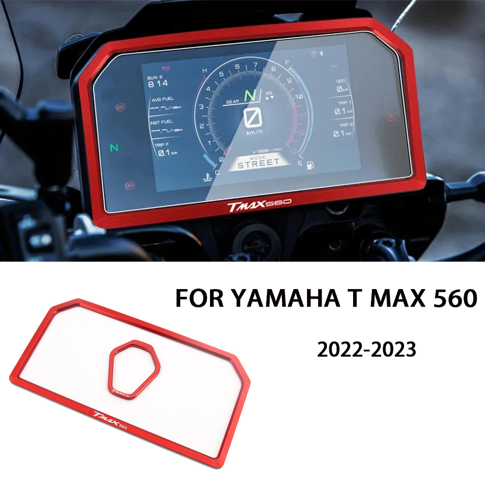 Tech Accessories 2022 - 560 2022 2023แผงหน้าปัดรถยนต์ไฟฟ้า Tmax ขอบล็อคประตูไฟฟ้าตกแต่งรถจักรยานยนต์สำหรับ Yamaha