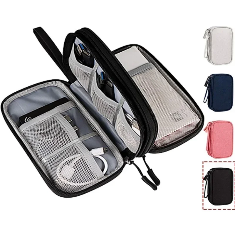 Travel Cable Organizer - กระเป๋าใส่สายเคเบิลแบบพกพา กระเป๋าเก็บอุปกรณ์ดิจิตอล กระเป๋าใส่สายชาร์จ สายดาต้า กระเป๋าจัดระเบียบ USB