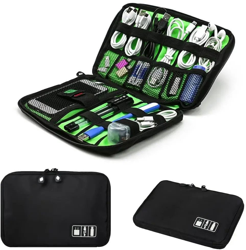 Travel Cable Organizer - ชุดอุปกรณ์จัดเก็บสายเคเบิล กระเป๋าเก็บสาย USB สายหูฟัง ปากกา พาวเวอร์แบงค์