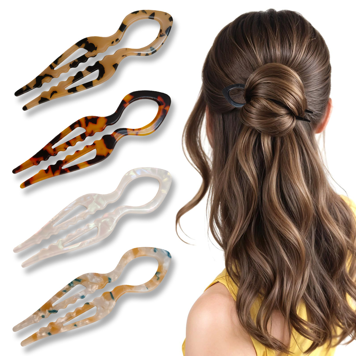 กิ๊บติดผมรูปตัวยู ลายกระดองเต่ - Tech Accessories For Women บทวิจารณ์และราคา
