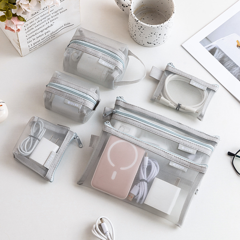 ถุงเก็บสายเคเบิลแบบตาข่ายโปร่ง - Travel Cable Organizer บทวิจารณ์และราคา