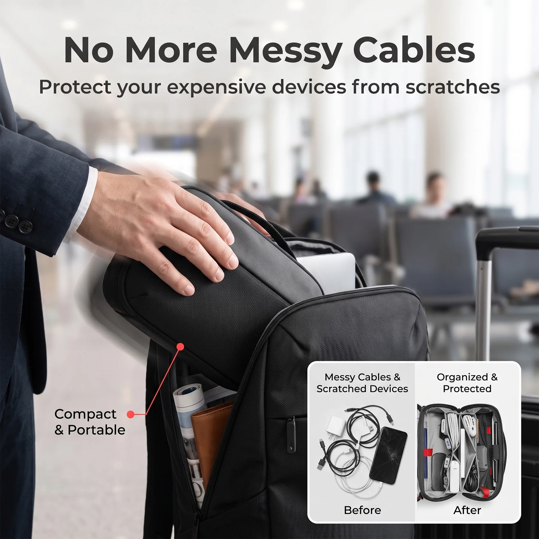 กระเป๋าจัดระเบียบอุปกรณ์เทคโนโ - Tech Accessories Storage บทวิจารณ์และราคา