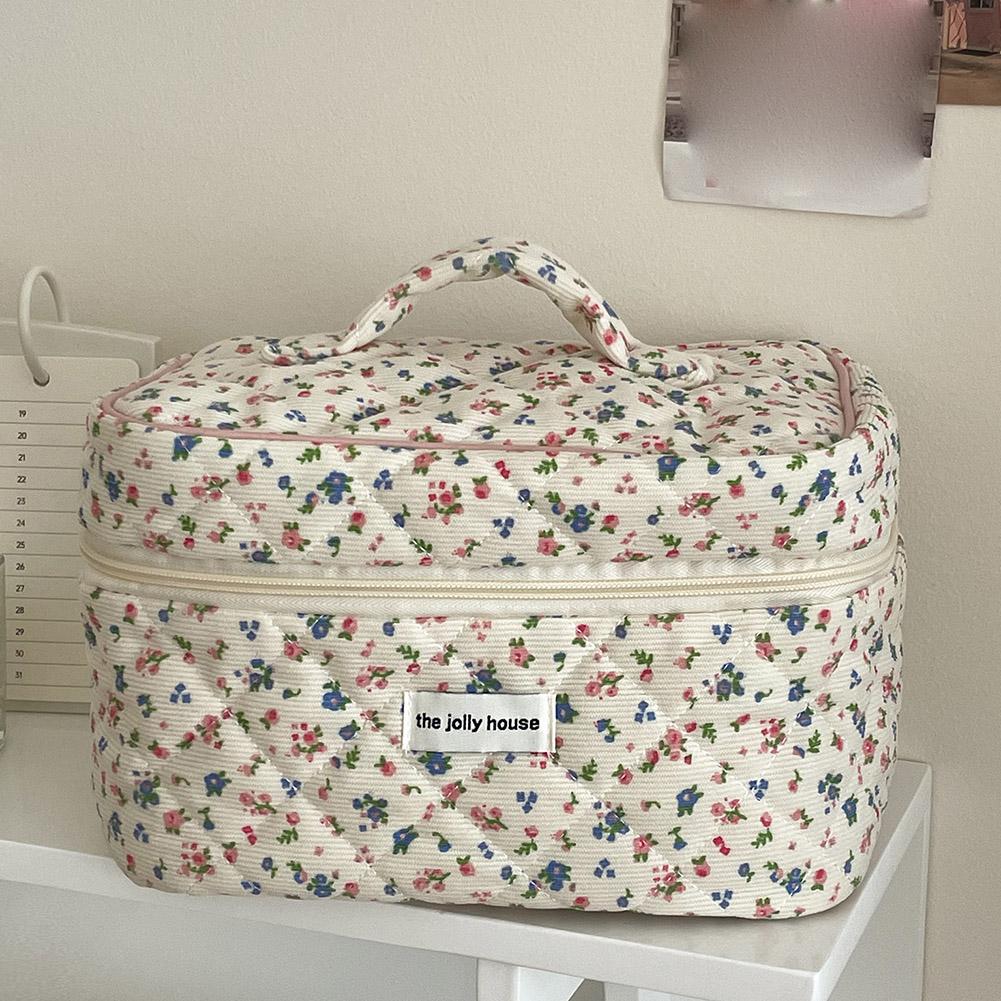 กระเป๋าเครื่องสำอางลายดอกไม้สไ - Tech Accessories Travel Bag บทวิจารณ์และราคา