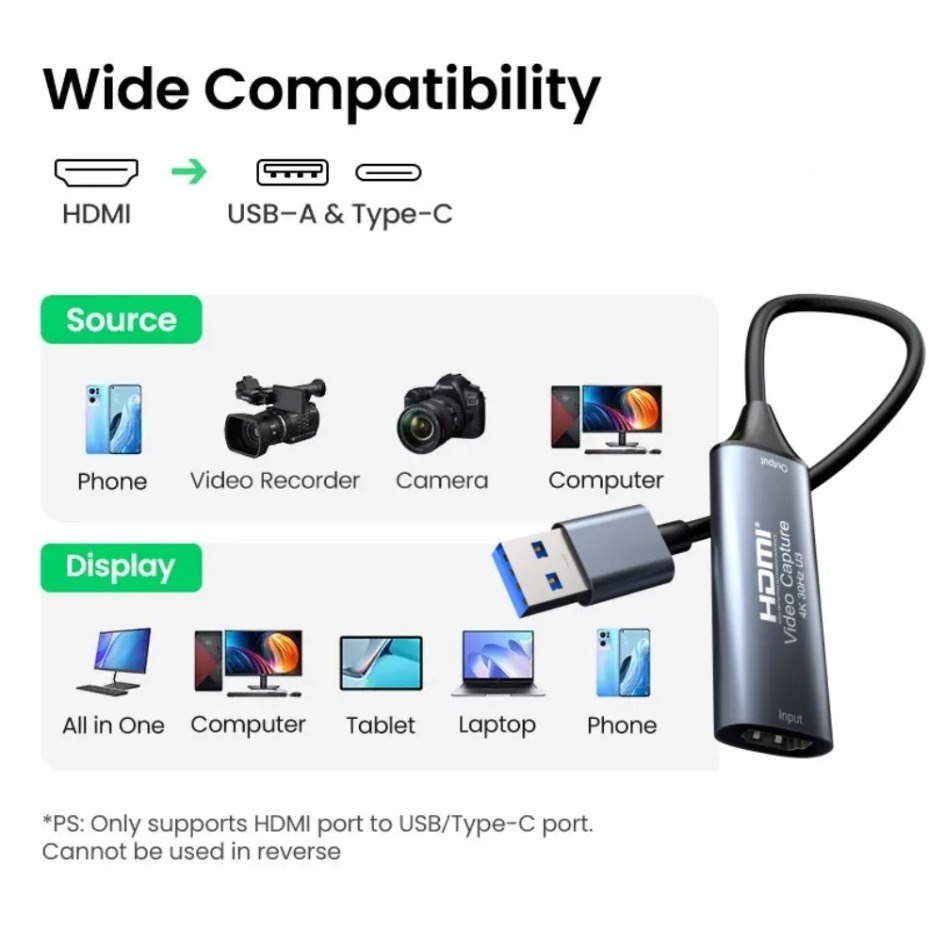 การ์ดจับภาพวิดีโอ USB-C 2.0/3. - Usb C To Hdmi บทวิจารณ์และราคา