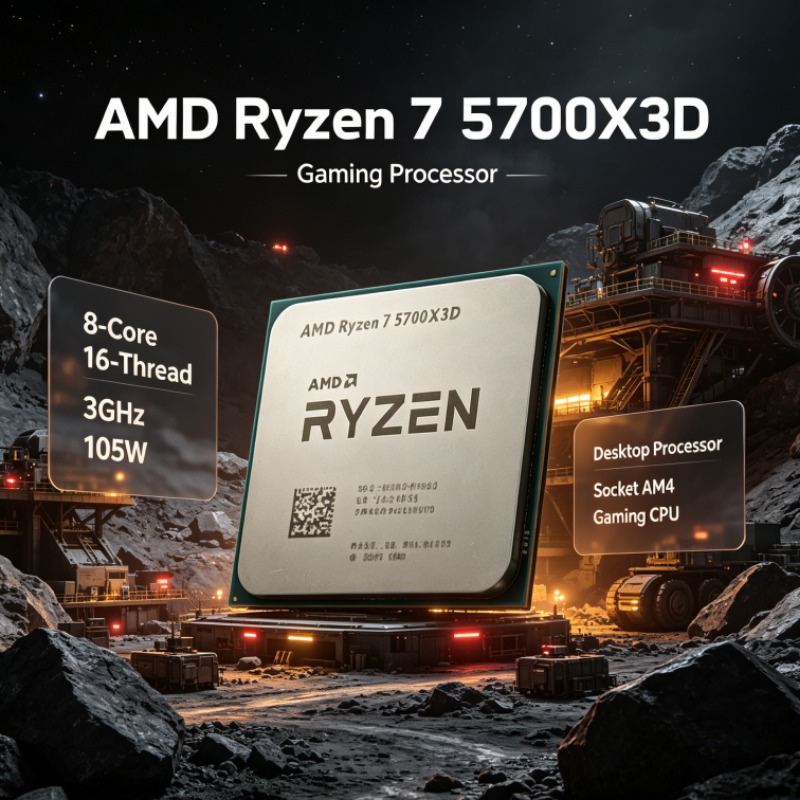 AMD Ryzen 7 5700X3D AM4 โปรเซส - Amd Cpu Ryzen 7 บทวิจารณ์และราคา