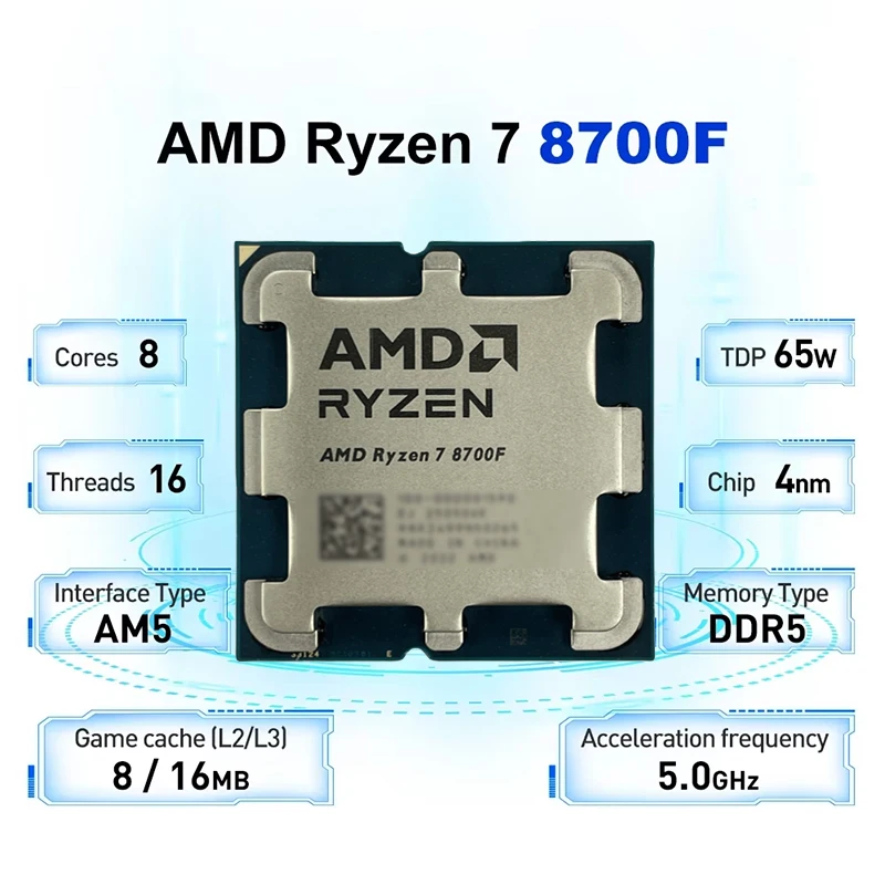 AMD Ryzen 7 8700F 4nm AM5 CPU  - Amd Cpu Ryzen 7 บทวิจารณ์และราคา
