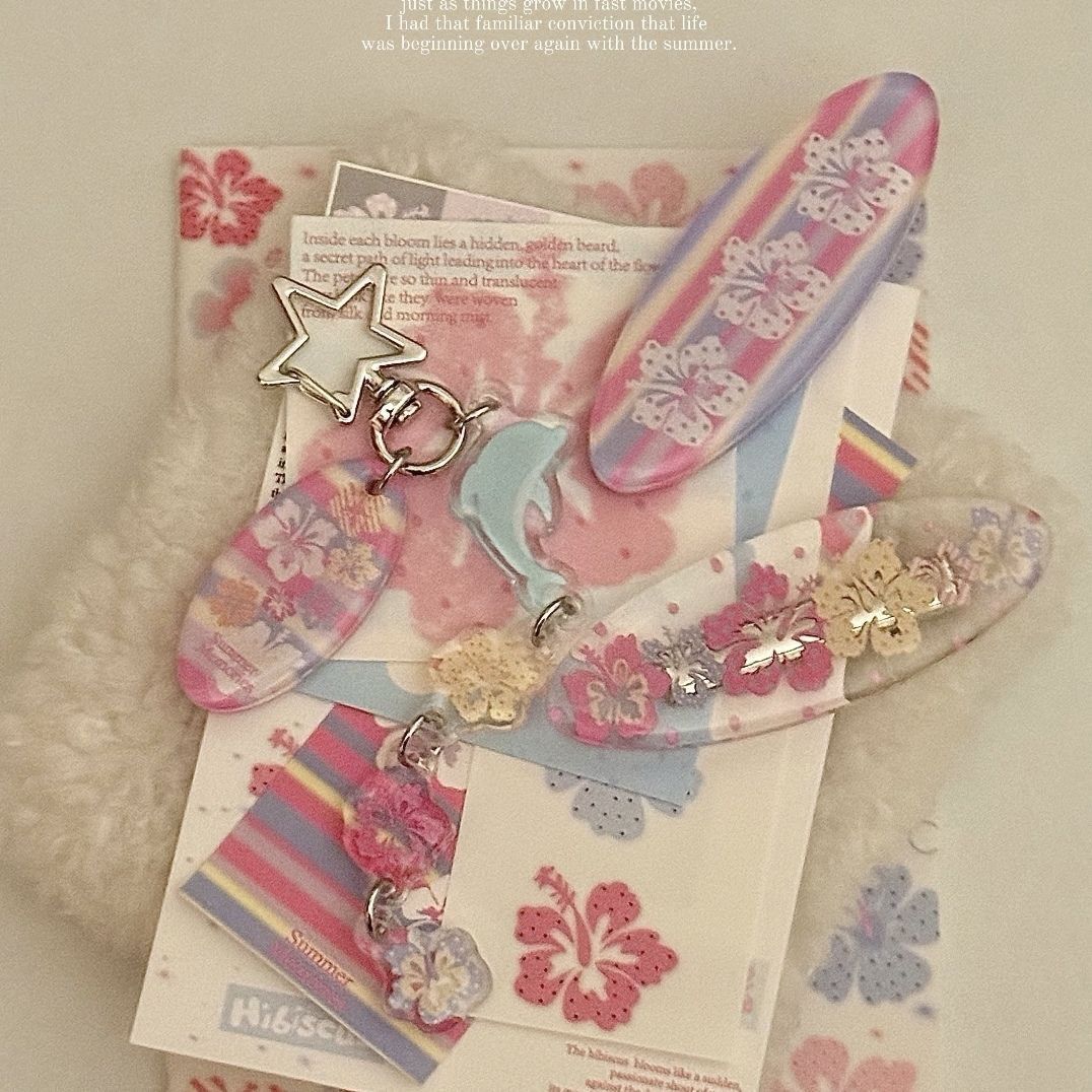 พวงกุญแจอะคริลิกรูปกระดานโต้คล - Tech Girl Accessories บทวิจารณ์และราคา