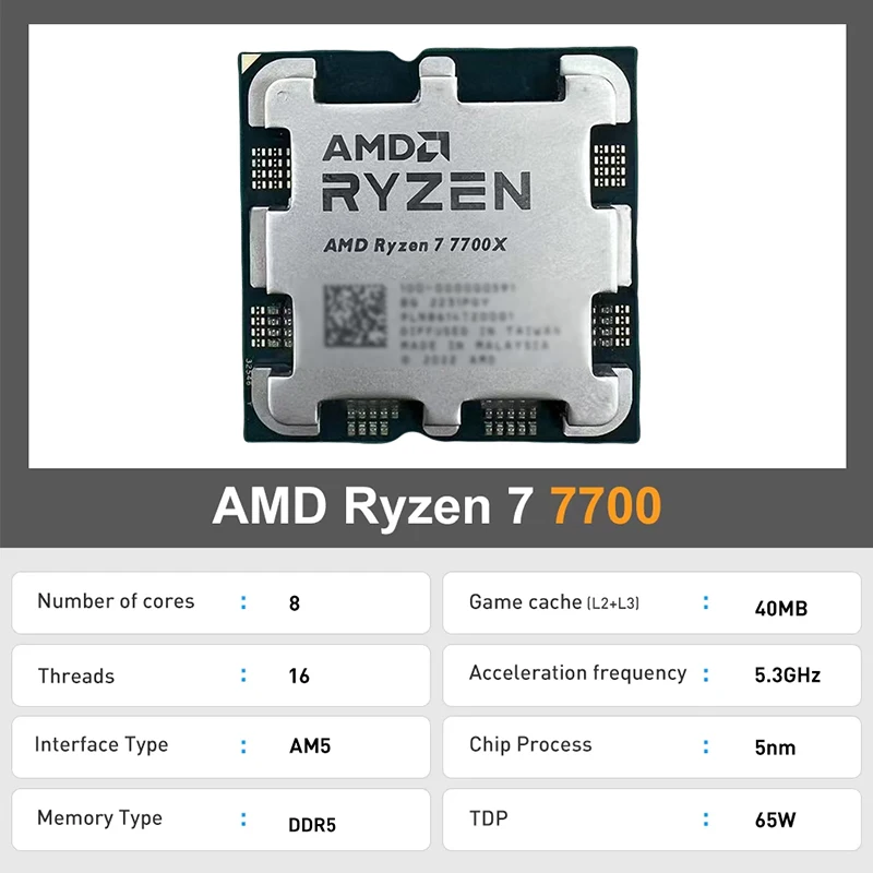 AMD Ryzen 7 7700 8-Core 16-Thr - Amd Cpu Ryzen 7 บทวิจารณ์และราคา